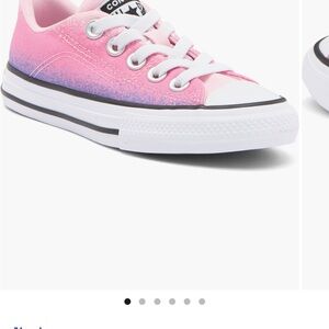 Pink and White Converse Sneakers
